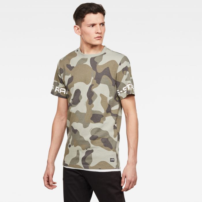 Férfi G-Star Camo Gstar Gr Póló Világos Camo Magyarország | TK0WK7W