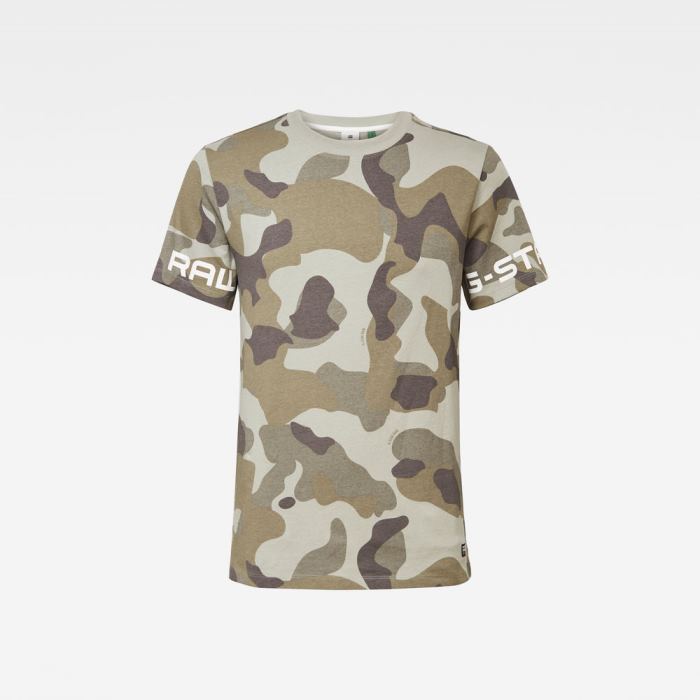 Férfi G-Star Camo Gstar Gr Póló Világos Camo Magyarország | TK0WK7W