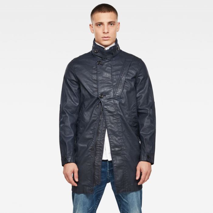 Férfi G-Star Citishield Denim Coat Kabátok Sötétkék Magyarország | PSC5HLD