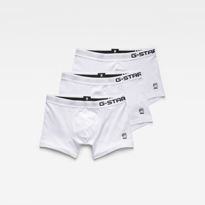 Férfi G-Star Classic 3-pack Trunks Fehér Magyarország | F9R5BOG