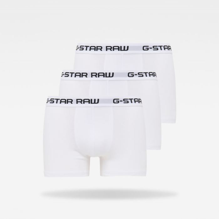 Férfi G-Star Classic 3-pack Trunks Fehér Magyarország | F9R5BOG