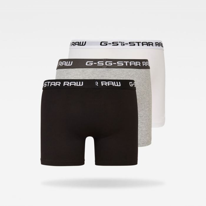 Férfi G-Star Classic 3-pack Trunks Fekete Szürke Fehér Magyarország | EMS0YAL