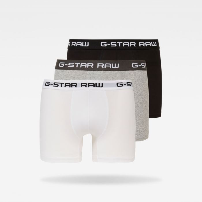 Férfi G-Star Classic 3-pack Trunks Fekete Szürke Fehér Magyarország | EMS0YAL