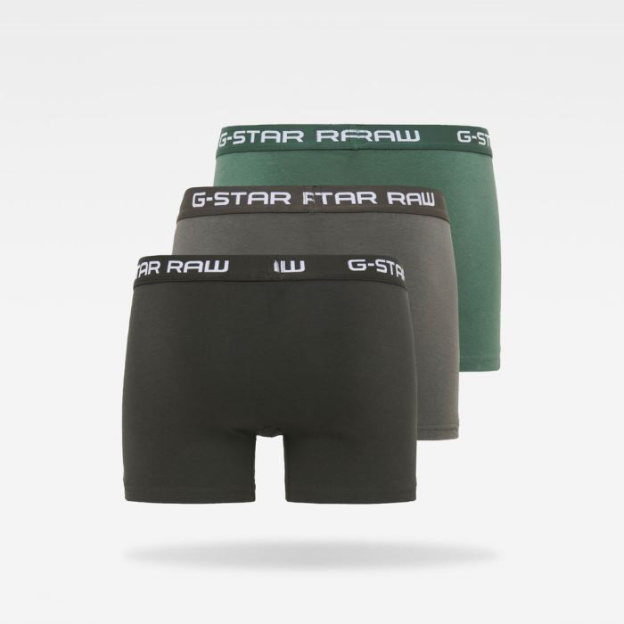 Férfi G-Star Classic 3-pack Trunks Szürke Zöld Magyarország | AWT814H