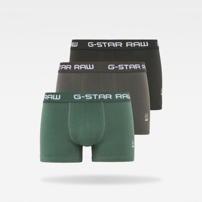 Férfi G-Star Classic 3-pack Trunks Szürke Zöld Magyarország | AWT814H