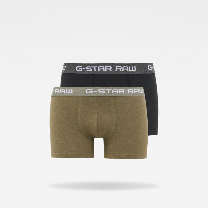 Férfi G-Star Classic Heather 2-pack Trunks Olivazöld Sötétfekete Magyarország | YLRUTVK