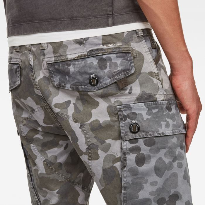 Férfi G-Star Jungle Relaxed Tapered Cargo Nadrág Szürke Camo Magyarország | 8KWPW7R