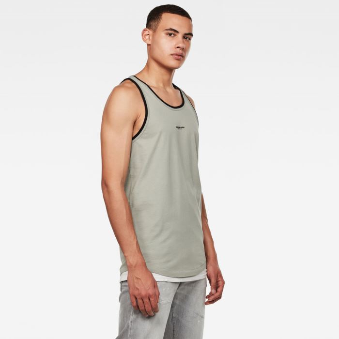 Férfi G-Star Lash Gr Tank Tops Világos Olivazöld Magyarország | X08ZAZN