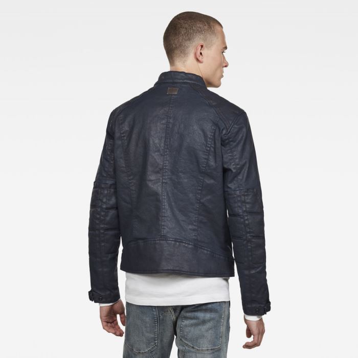 Férfi G-Star Motoros Denim Jacket Sötétkék Magyarország | 272GA1Q