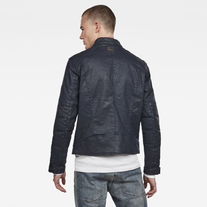 Férfi G-Star Motoros Denim Jacket Sötétkék Magyarország | 272GA1Q