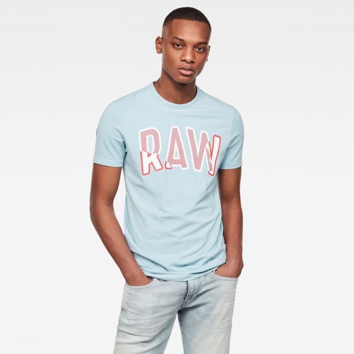 Férfi G-Star Multi Layer Raw Gr Slim Póló Mélykék Magyarország | T9J8DAM