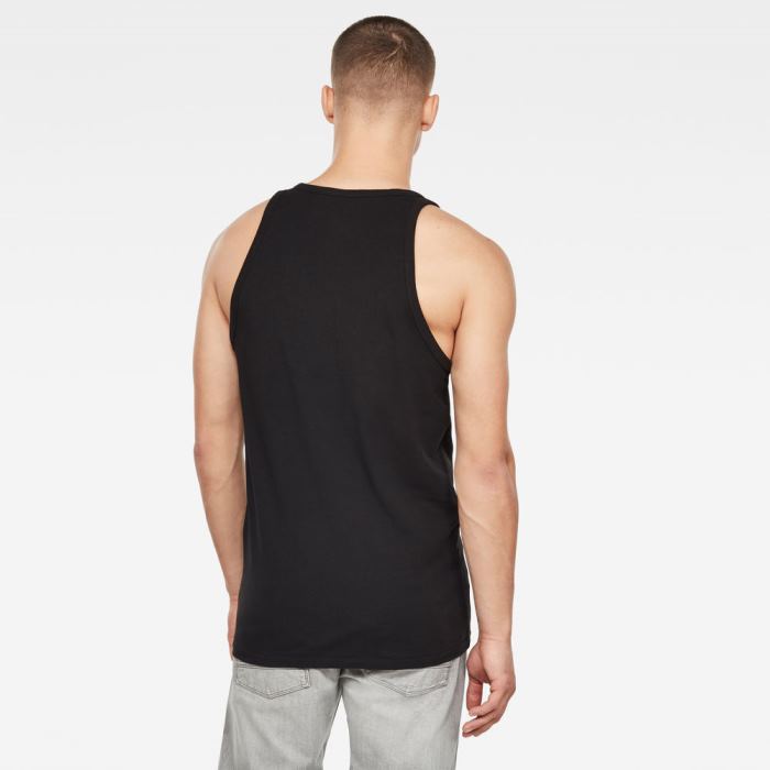 Férfi G-Star Multi Layer Raw Gr Tank Tops Sötétfekete Magyarország | DU0UACO