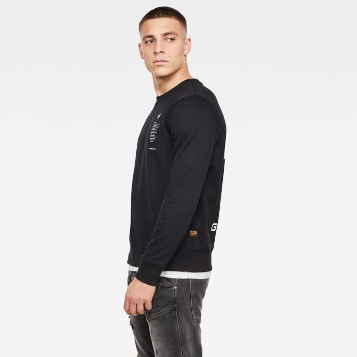 Férfi G-Star Raw Definition Pulóverek Sötétfekete Magyarország | E6IGXGD