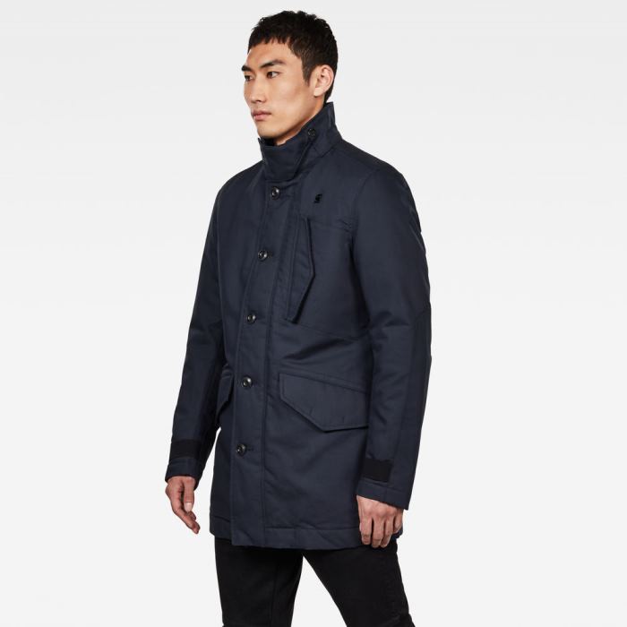 Férfi G-Star Scutar Utility Padded Trench Coats Kabát Kék Magyarország | FAP7LJQ