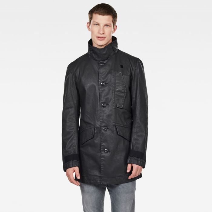 Férfi G-Star Scutar Utility Trench Coats Kabát Obszidián Magyarország | 9EASIW8