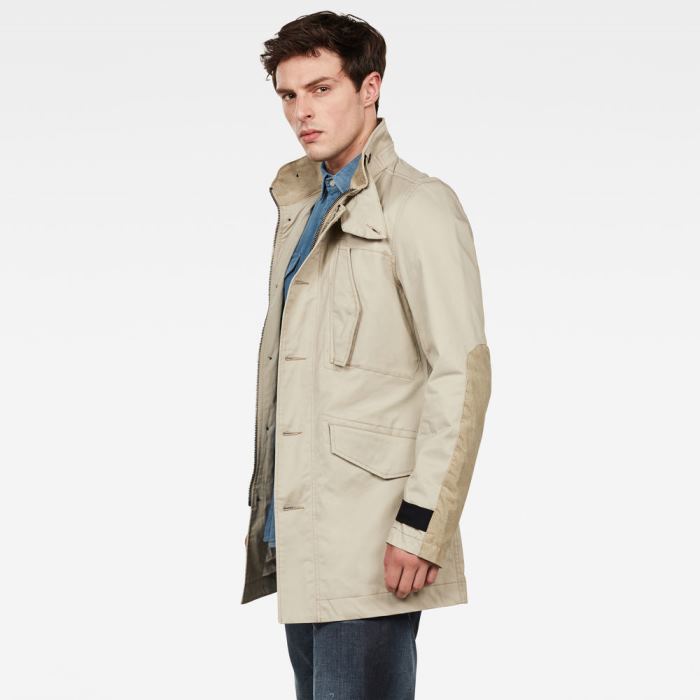 Férfi G-Star Scutar Utility Trench Coats Kabát Khaki Magyarország | SD6S0UN