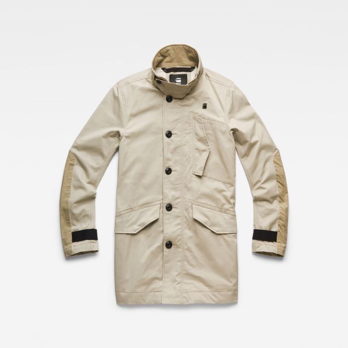 Férfi G-Star Scutar Utility Trench Coats Kabát Khaki Magyarország | SD6S0UN