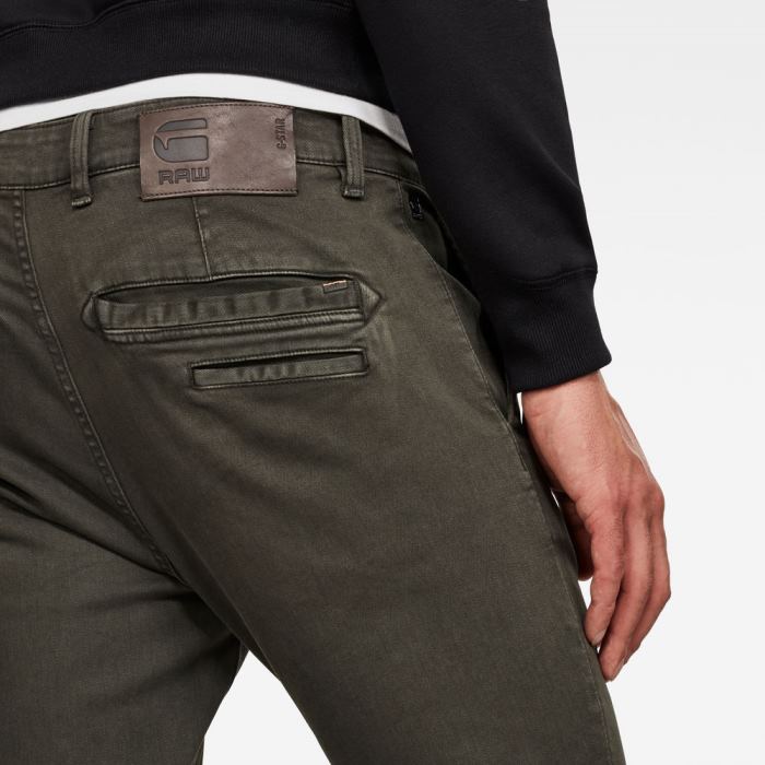 Férfi G-Star Skinny Chinos Mélyolivazöld Magyarország | KAEP7OE