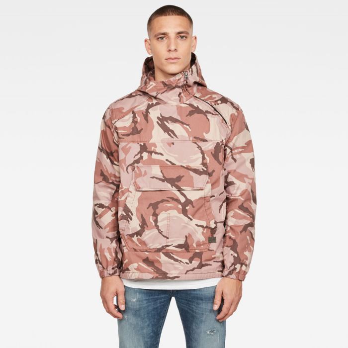 Férfi G-Star Trozack Allover Anorak Jacket Kabát Csokoládé Camo Magyarország | CL9XL38