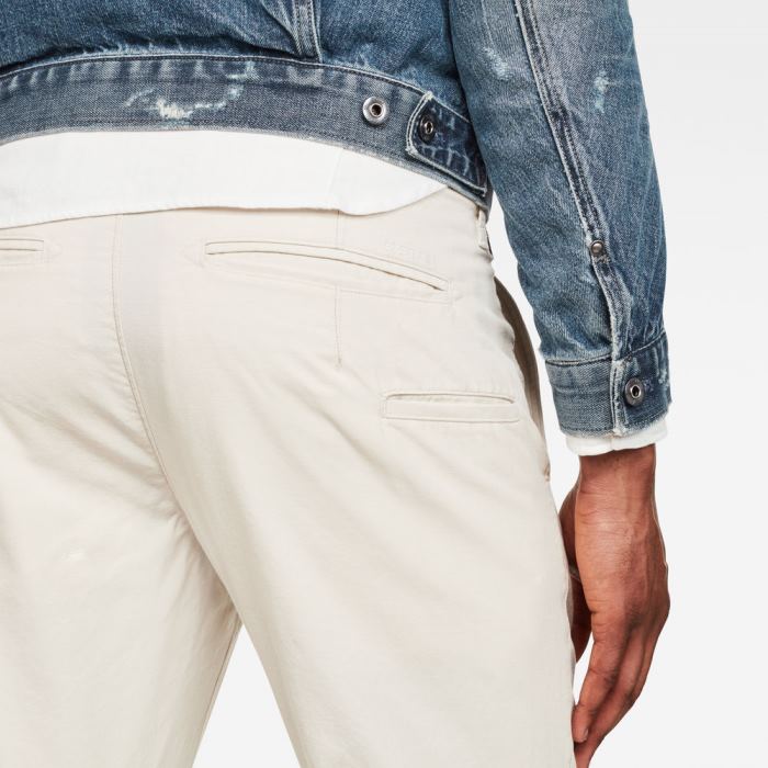 Férfi G-Star Vetar Slim Chinos Fehér Magyarország | 9QK3O37