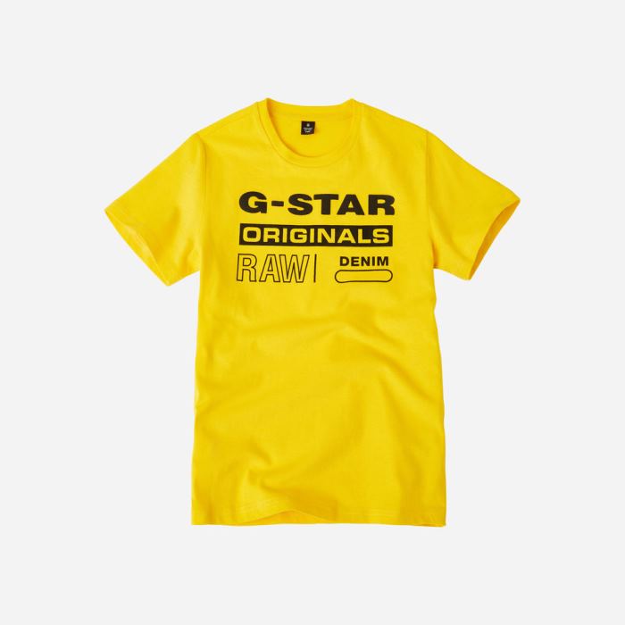 Gyerek G-Star Graphic Print Póló Sárga Magyarország | KNDPFYJ