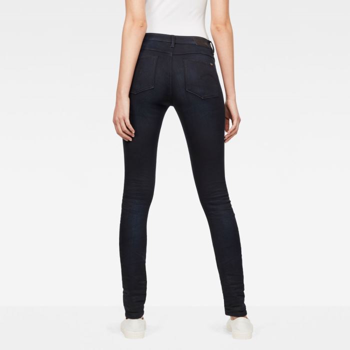 G-Star Raw Jeans - G-Star 3301 Contour Skinny Farmer Nadrág Obszidián Magyarország | O4VTEWG