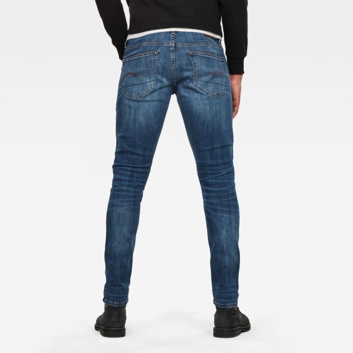 G-Star Raw Jeans - G-Star 3301 Deconstructed Skinny Farmer Nadrág Sötétkék Magyarország | ZS9AOW6