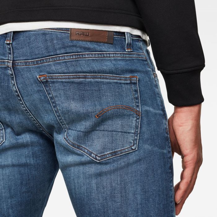 G-Star Raw Jeans - G-Star 3301 Deconstructed Skinny Farmer Nadrág Sötétkék Magyarország | ZS9AOW6