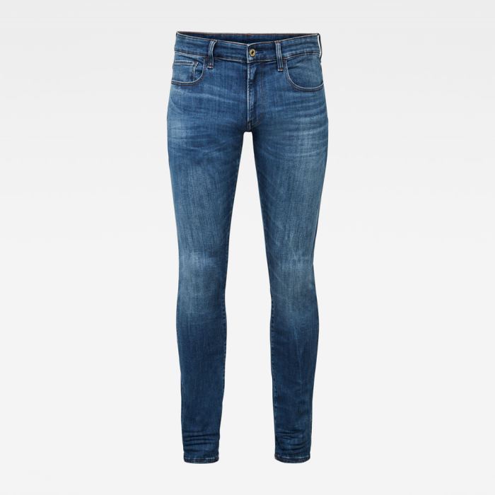 G-Star Raw Jeans - G-Star 3301 Deconstructed Skinny Farmer Nadrág Sötétkék Magyarország | ZS9AOW6