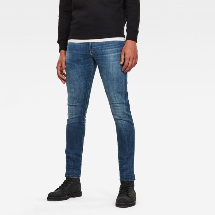 G-Star Raw Jeans - G-Star 3301 Deconstructed Skinny Farmer Nadrág Sötétkék Magyarország | ZS9AOW6