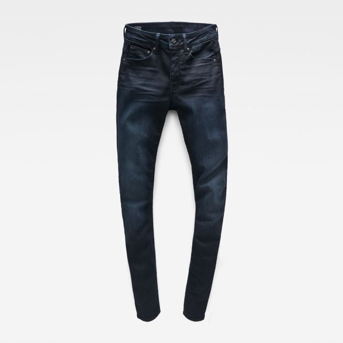 G-Star Raw Jeans - G-Star 3301 High Derekú Skinny Farmer Nadrág Obszidián Magyarország | LFYDY7V