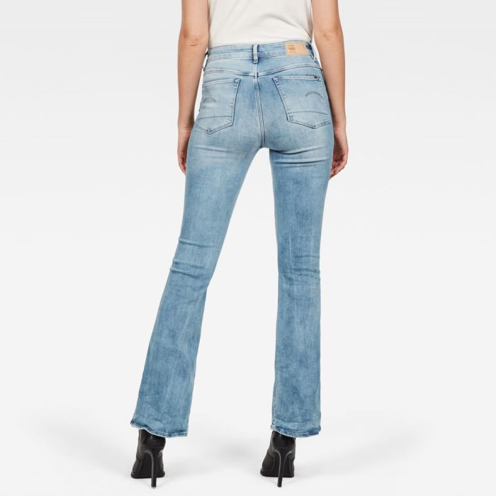 G-Star Raw Jeans - G-Star 3301 High Flare Farmer Nadrág Kék Magyarország | 4V5AZNL