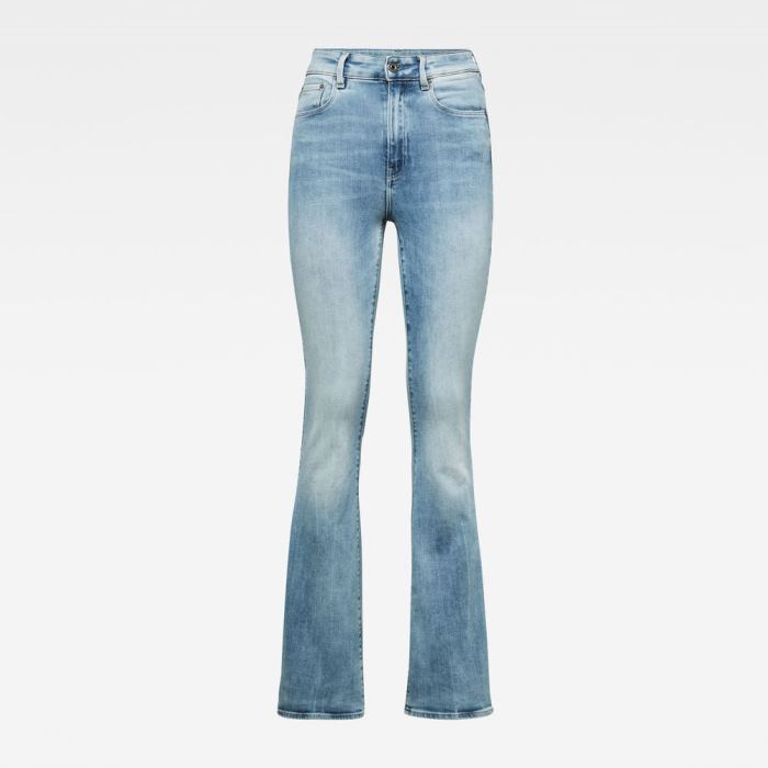 G-Star Raw Jeans - G-Star 3301 High Flare Farmer Nadrág Kék Magyarország | 4V5AZNL