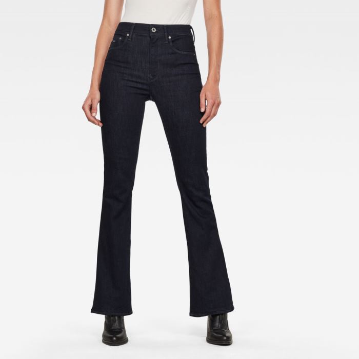 G-Star Raw Jeans - G-Star 3301 High Flare Farmer Nadrág Sötétkék Magyarország | RIKWP2F