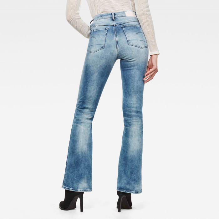 G-Star Raw Jeans - G-Star 3301 High Flare Farmer Nadrág Kék Magyarország | Y4UWEJK