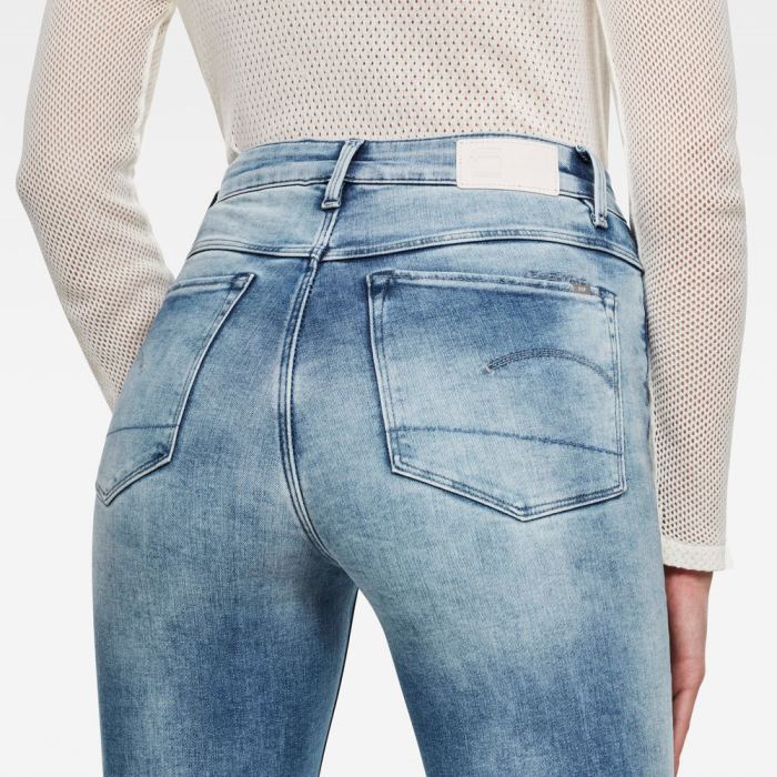 G-Star Raw Jeans - G-Star 3301 High Flare Farmer Nadrág Kék Magyarország | Y4UWEJK