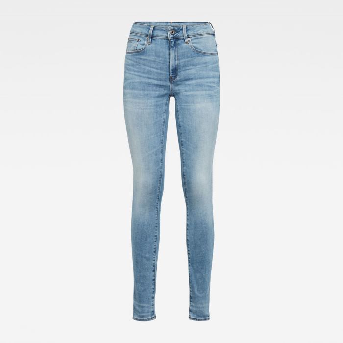 G-Star Raw Jeans - G-Star 3301 High Skinny Farmer Nadrág Világos Sötétkék Magyarország | D02KMUO