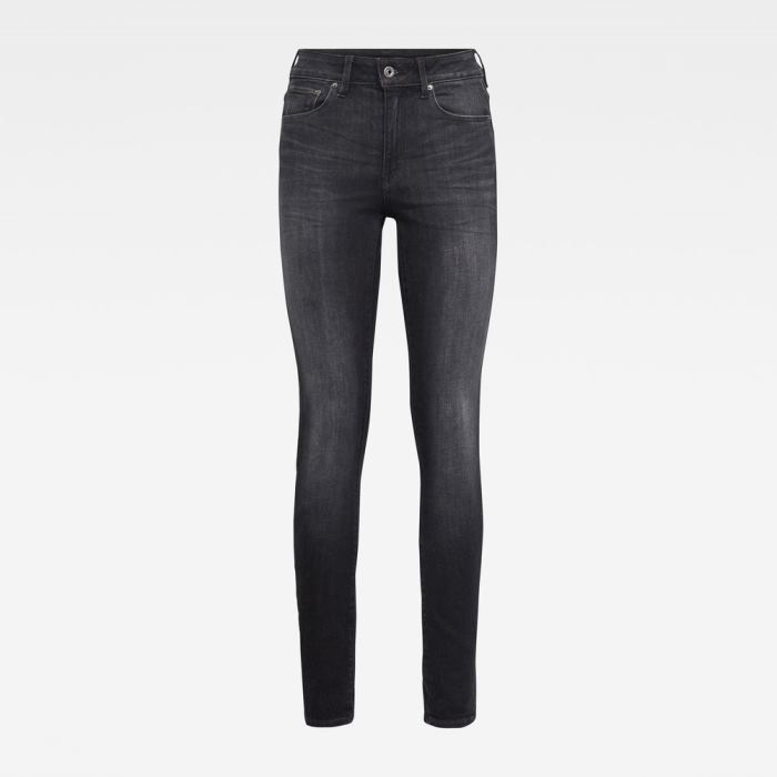 G-Star Raw Jeans - G-Star 3301 High Skinny Farmer Nadrág Sötétszürke Magyarország | LQDYXMK