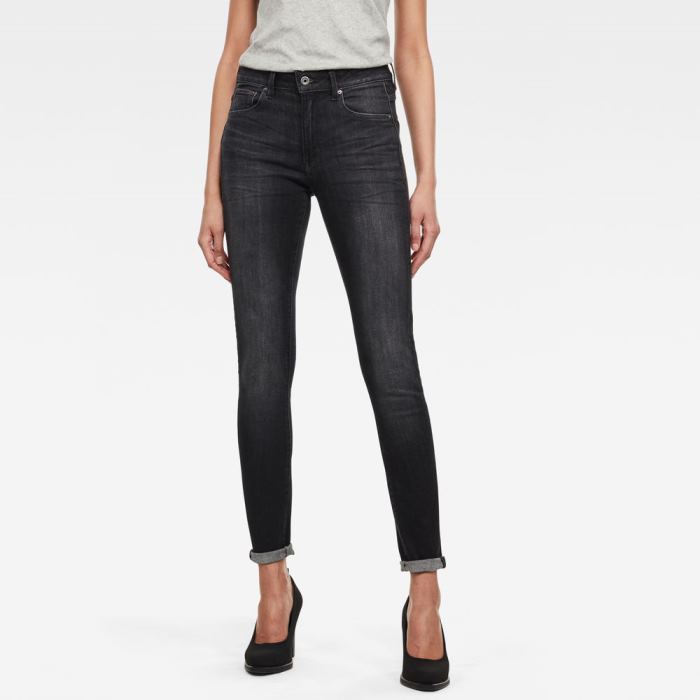 G-Star Raw Jeans - G-Star 3301 High Skinny Farmer Nadrág Sötétszürke Magyarország | LQDYXMK