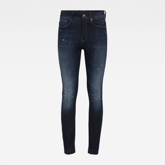 G-Star Raw Jeans - G-Star 3301 High Skinny Ripped Edge Ankle Farmer Nadrág Kék Magyarország | ZXD284O