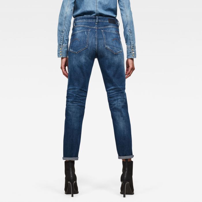 G-Star Raw Jeans - G-Star 3301 High Straight 90's Ankle Farmer Nadrág Égszínkék Magyarország | J52CKTB