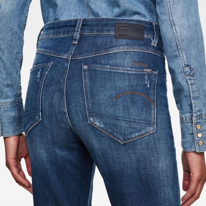 G-Star Raw Jeans - G-Star 3301 High Straight 90's Ankle Farmer Nadrág Égszínkék Magyarország | J52CKTB