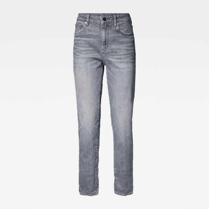 G-Star Raw Jeans - G-Star 3301 High Straight 90's Ankle Farmer Nadrág Szürke Magyarország | MRIYHQZ