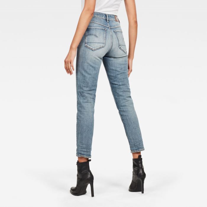 G-Star Raw Jeans - G-Star 3301 High Straight 90's Ankle Farmer Nadrág Kék Magyarország | SVH2N1E