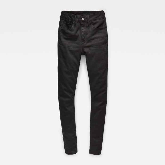 G-Star Raw Jeans - G-Star 3301 High-waist Skinny Farmer Nadrág Sötétkék Magyarország | AEP3GQ6