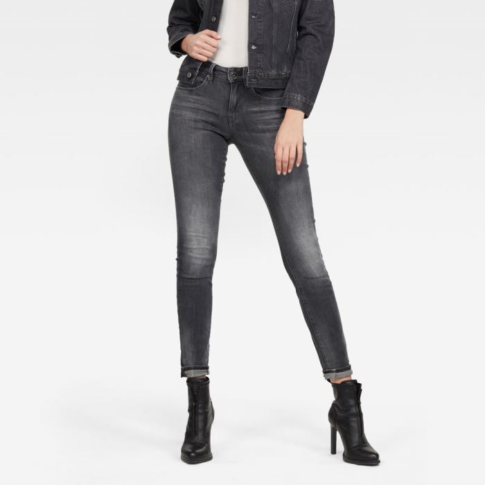 G-Star Raw Jeans - G-Star 3301 Mid Skinny Farmer Nadrág Szürke Magyarország | LS2SCK3