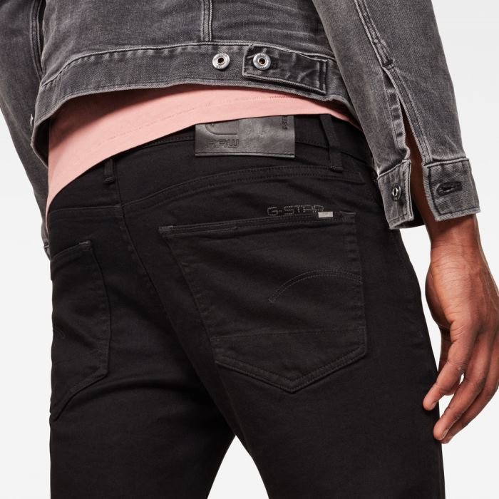 G-Star Raw Jeans - G-Star 3301 Slim Farmer Nadrág Fekete Magyarország | P4XXWS4