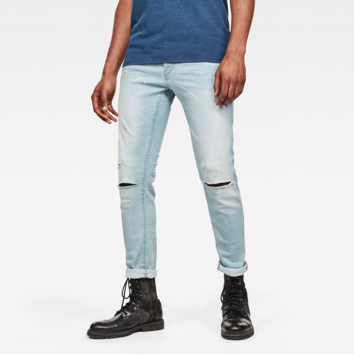 G-Star Raw Jeans - G-Star 3301 Slim Farmer Nadrág Kék Magyarország | NNBA8HI