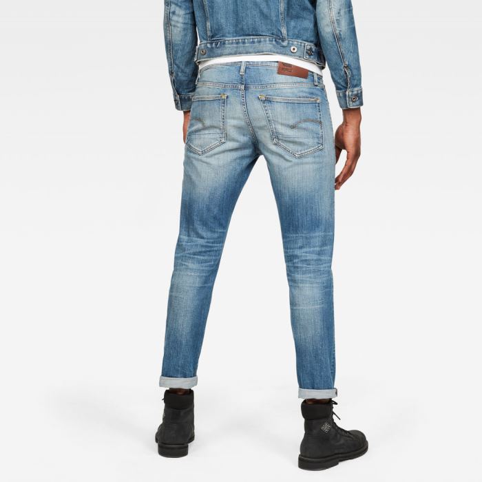 G-Star Raw Jeans - G-Star 3301 Slim Farmer Nadrág Kék Magyarország | NQCLY6T