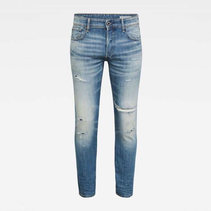 G-Star Raw Jeans - G-Star 3301 Slim Farmer Nadrág Kék Magyarország | NQCLY6T